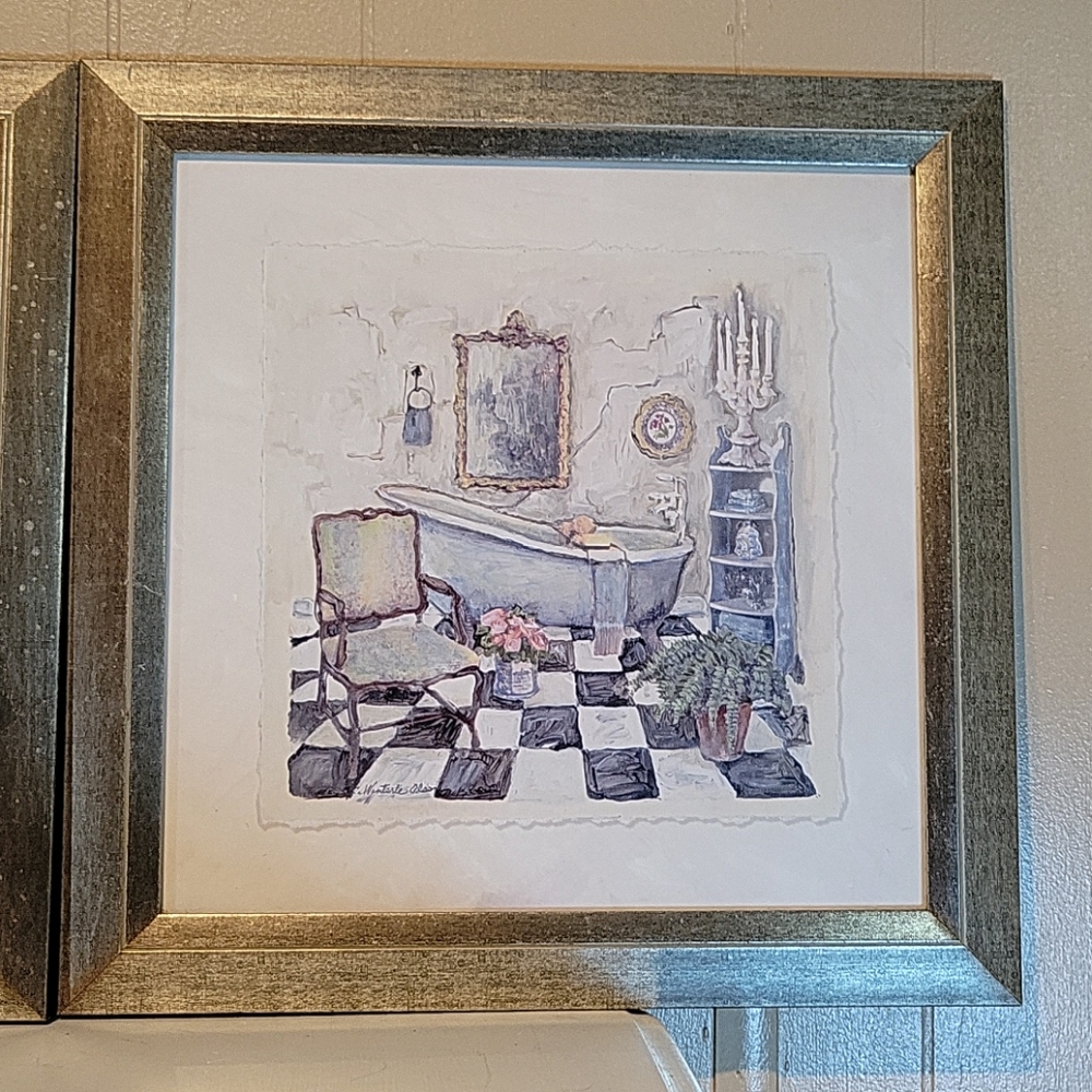 C. Winter Olson Set of Four Bathroom Pictures